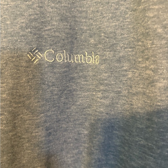 2 Columbia Men's Navy Heather and Green Heather Long Sleeve shirts Tees size Lrg - Picture 4 of 8